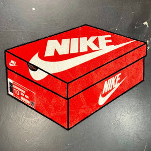Sneakerbox cutout vloerkleed - OG Nike box - rood - Sneaker Essentials