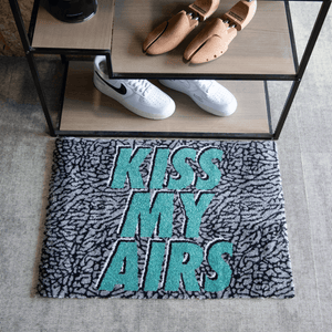 a shoe rack with shoes on it