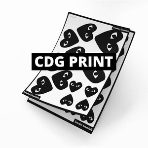 CDG designer print - stencil voor het customizen - 1x A5 - Sneaker Essentials