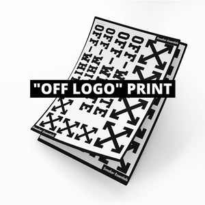 "OFF LOGO" designer print - stencil voor het customizen - 1x A5 - Sneaker Essentials
