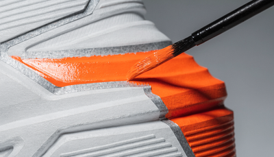 Midsoles colorblocken: contrastkleur geven met midsole verf