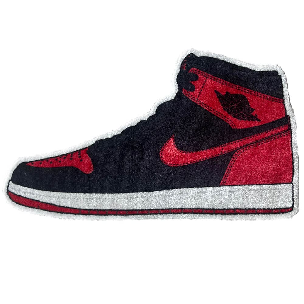 Sneaker Essentials - Cutout vloerkleed - Air Jordan 1 Hi - Bred Large - Sneaker Essentials