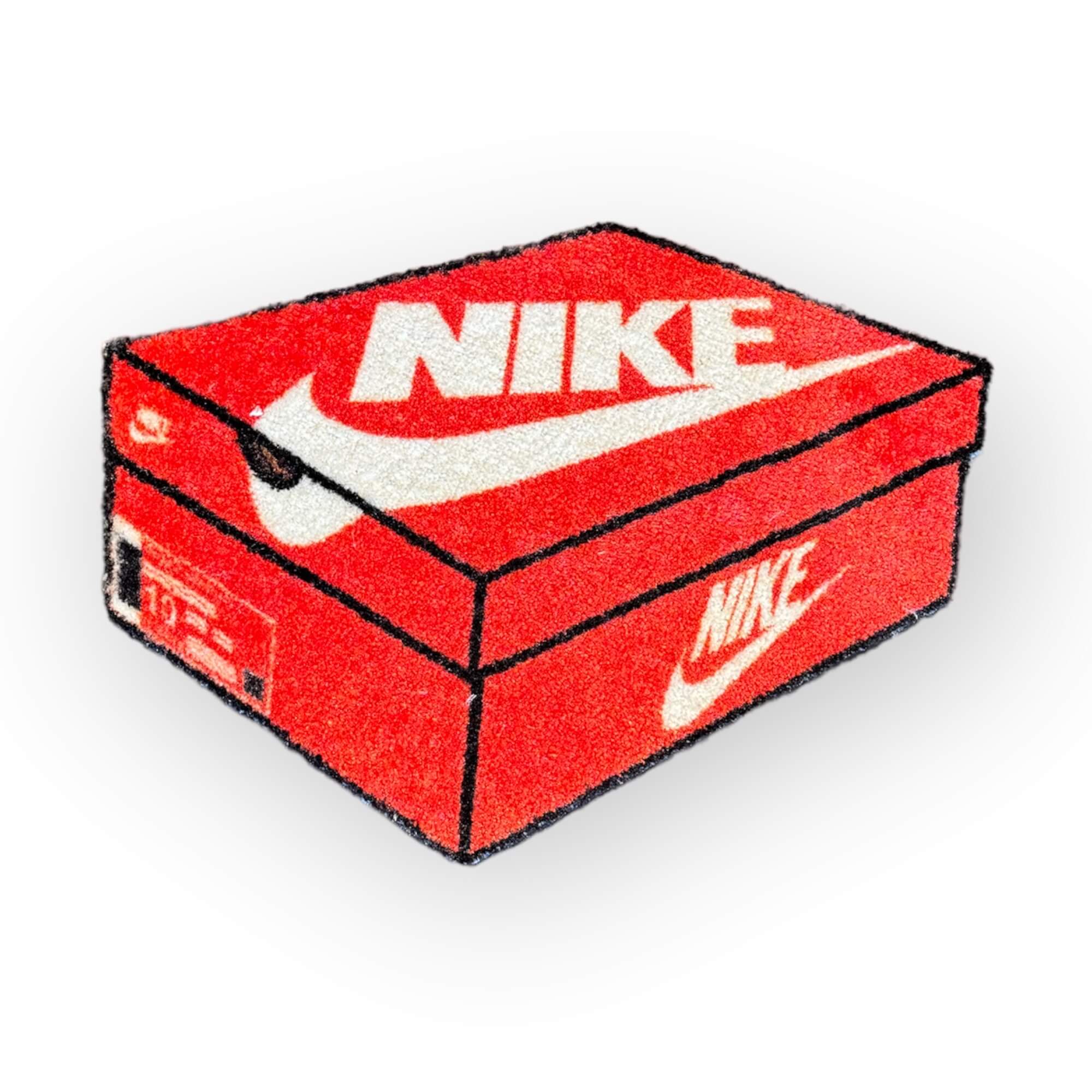 Sneakerbox cutout vloerkleed - OG Nike box - rood - Sneaker Essentials
