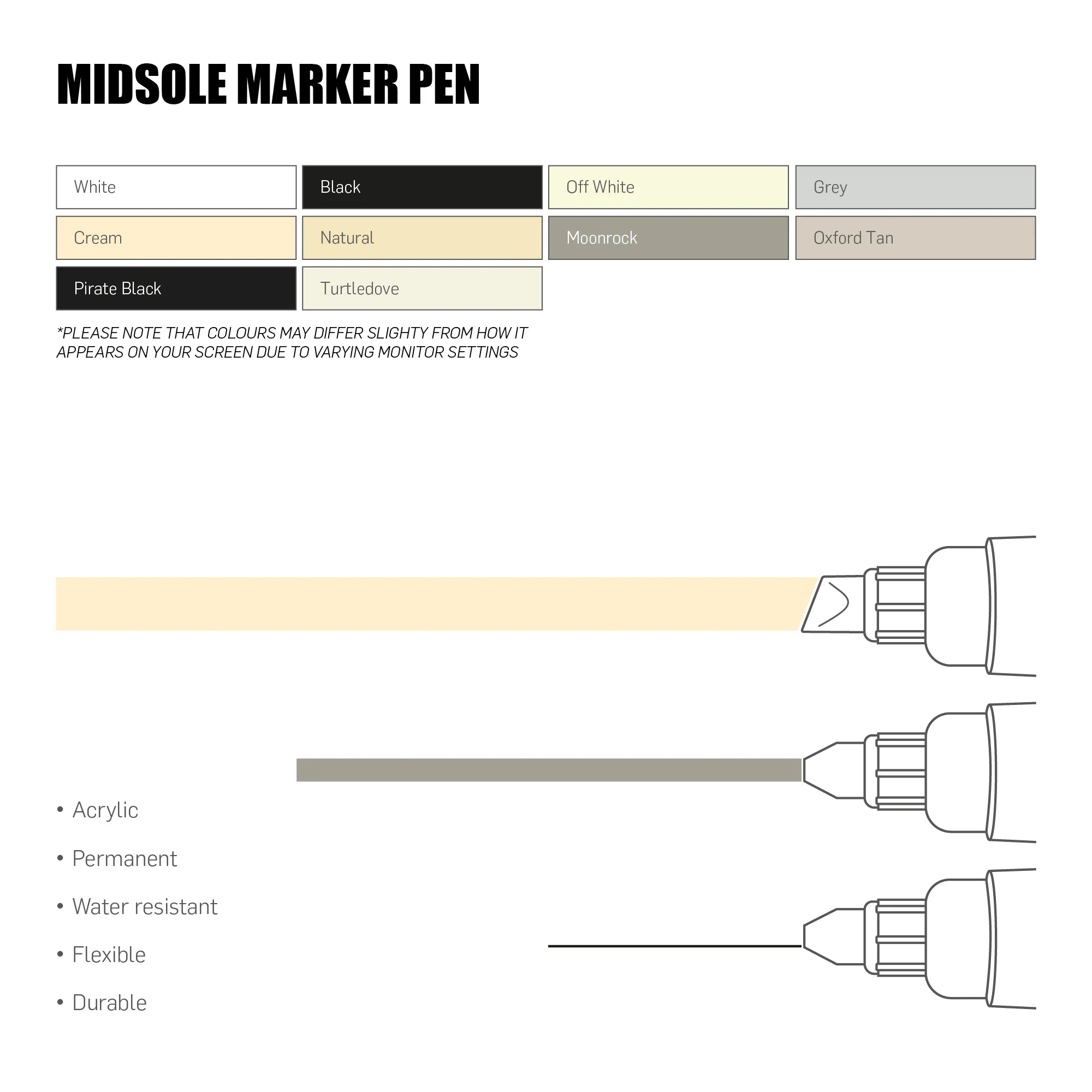 SneakersER Premium Midsole Paint Marker - 10mm zwart - Sneaker Essentials