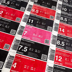 Gepersonaliseerde shoebox matenlabel mat - maak jouw eigen vloerkleed! - Sneaker Essentials