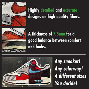 Uniek Op Maat Gemaakt Sneaker Vloerkleed - Verander je favoriete sneaker in een cutout! - Sneaker Essentials