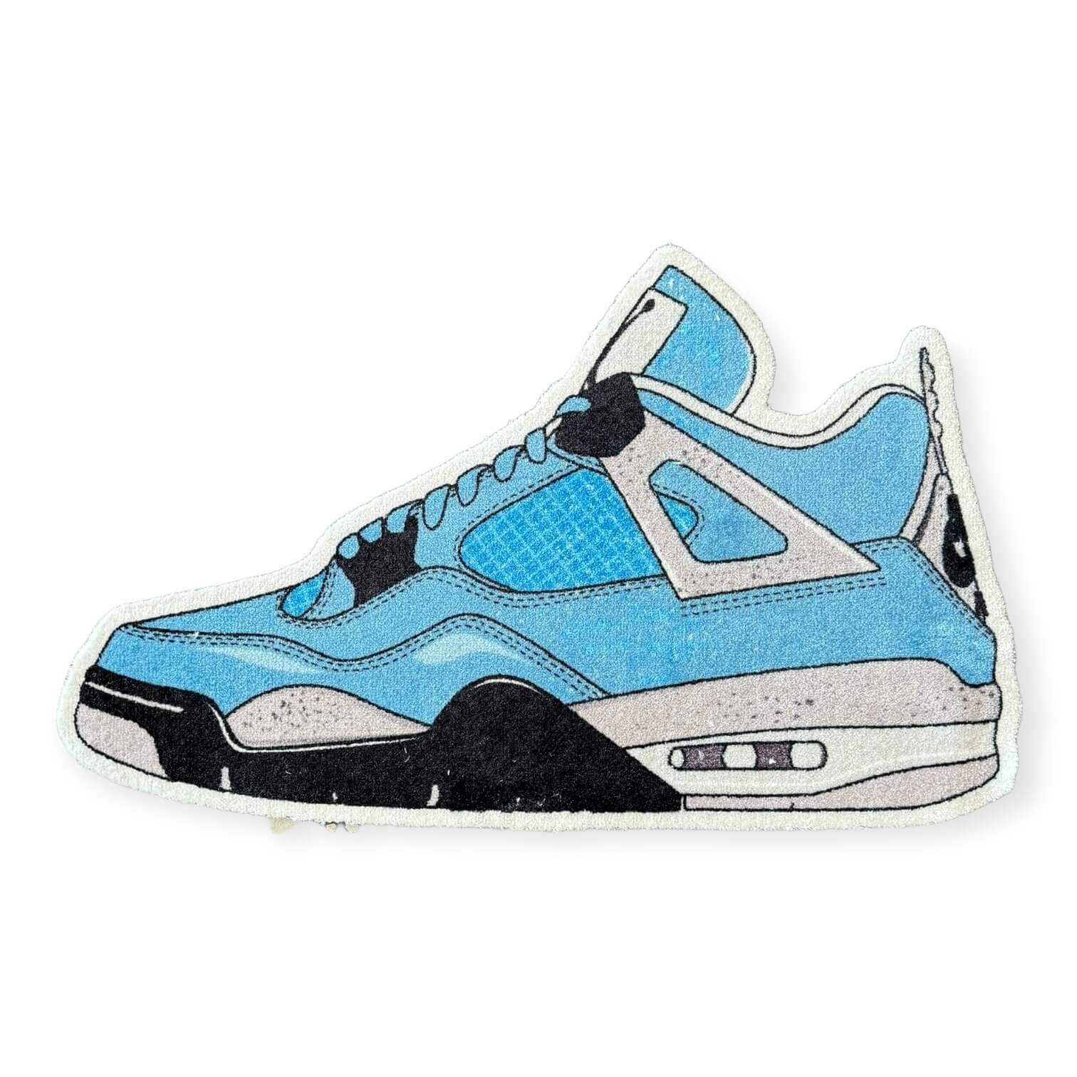 Sneaker Essentials - Cutout vloerkleed - jordan 4 - University Blue Large - Sneaker Essentials