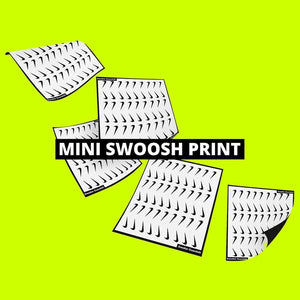 Mini Swoosh designer print - stencil voor het customizen - 1x A5 - Sneaker Essentials