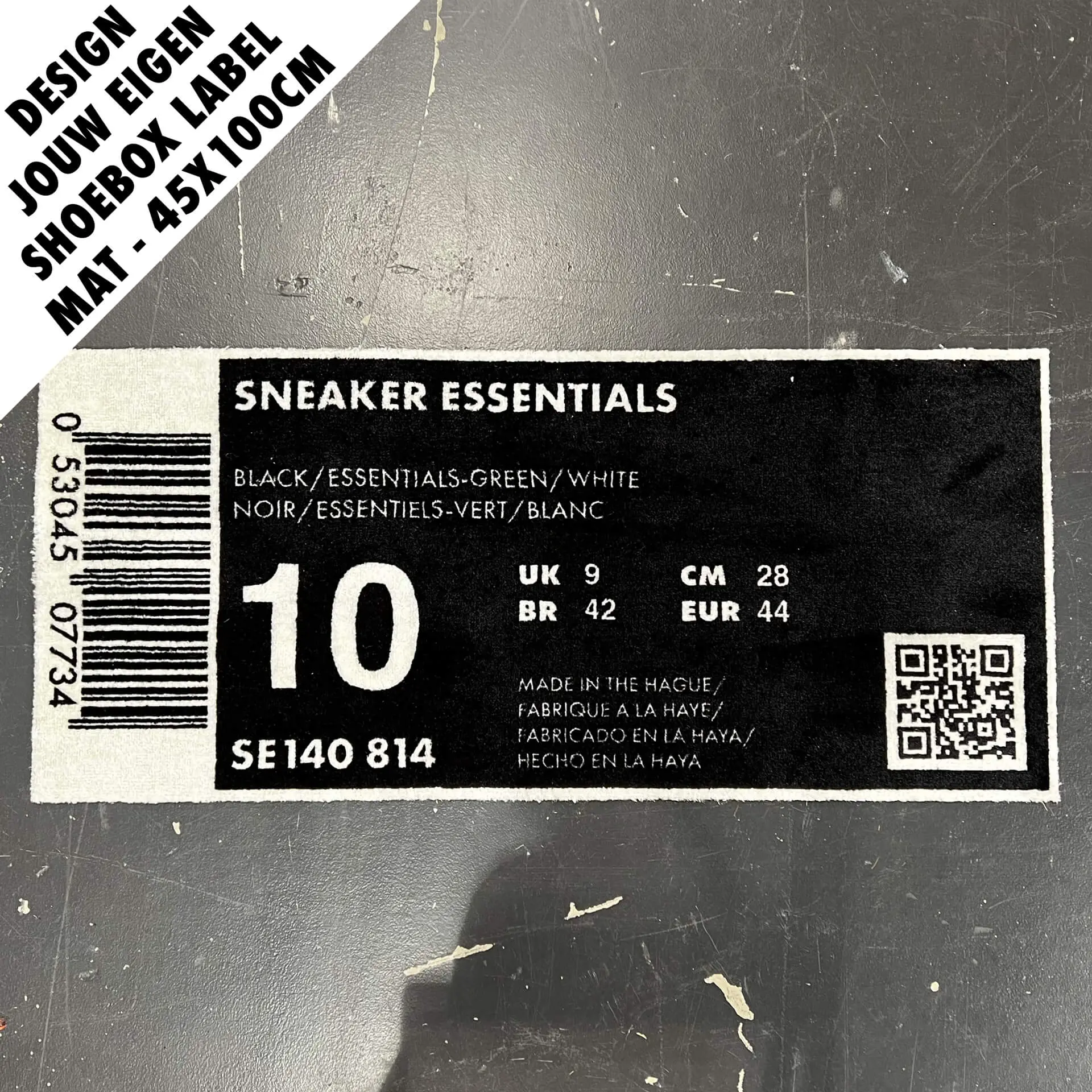 custommat_optionS_LABEL2 Mat d'étiquette de taille de boîte à chaussures personnalisée - Faites votre propre tapis! - Image 1