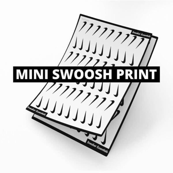 Mini Swoosh Print Double White